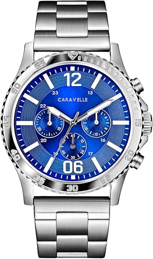 Caravelle by Bulova Sport Chronograph Esfera Azul — 43A145