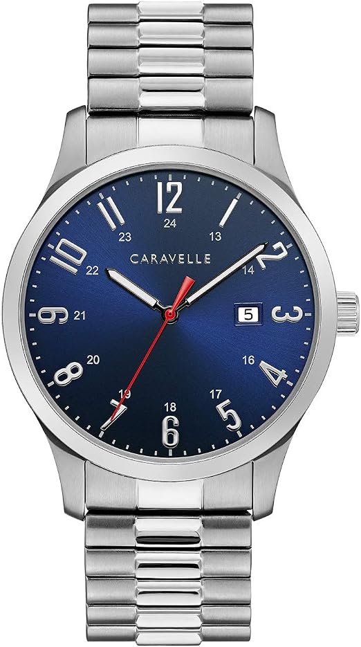 Caravelle by Bulova Dress Chronograph Esfera Blanca / Tono Plateado — 43B161