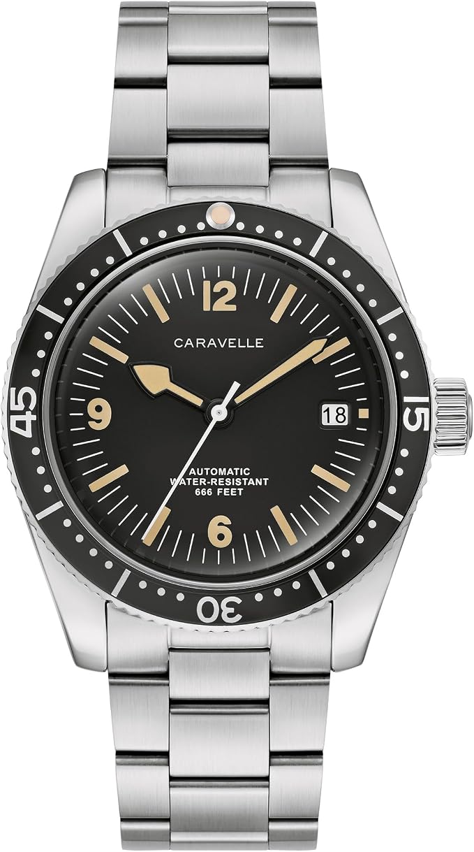 Caravelle by Bulova Dress Chronograph Esfera Negra / Tono Plateado — 43B175