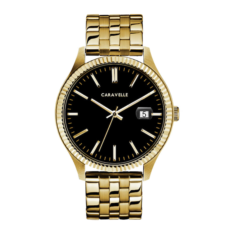 Caravelle by Bulova 44B121 — Dress Classic Esfera Negra / Tono Dorado