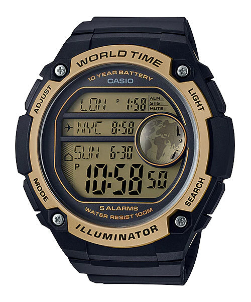 Reloj casual correa de resina AE-3000W-9AV