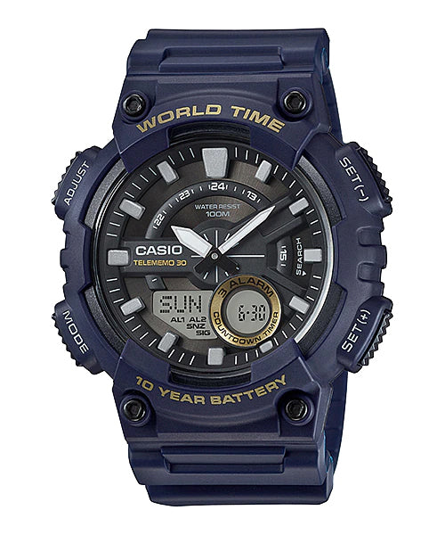 Reloj casual correa de resina AEQ-110W-2AV