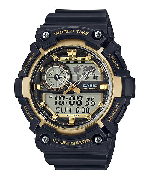 Reloj casual correa de resina AEQ-200W-9AV