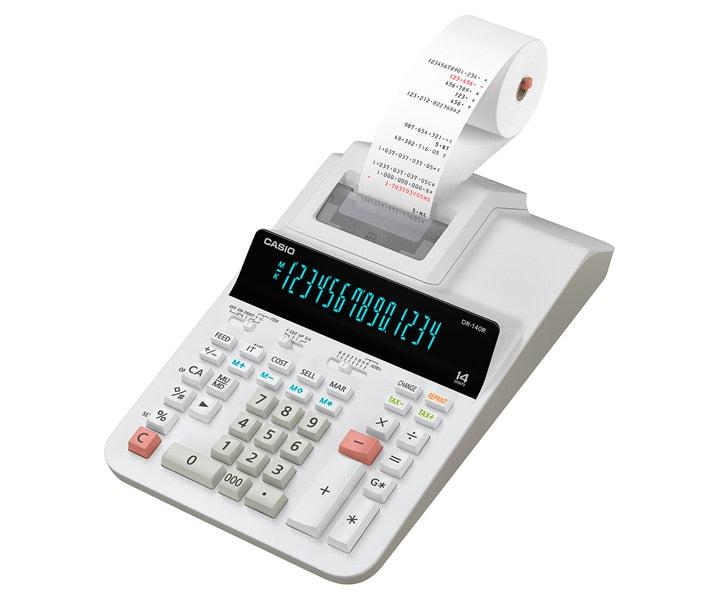 Calculadora con impresora DR-140R-WE