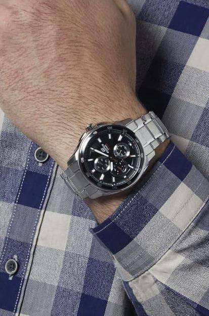 Reloj Edifice casual correa de acero inoxidable EF-334D-1AVU