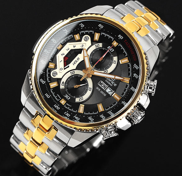 Reloj Edifice casual correa de acero inoxidable EF-558SG-1AVU