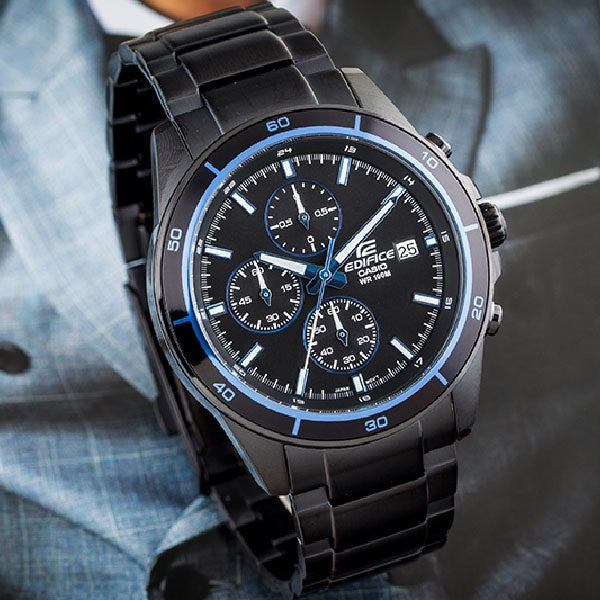 Reloj Edifice casual correa de acero inoxidable EFR-526BK-1A2V