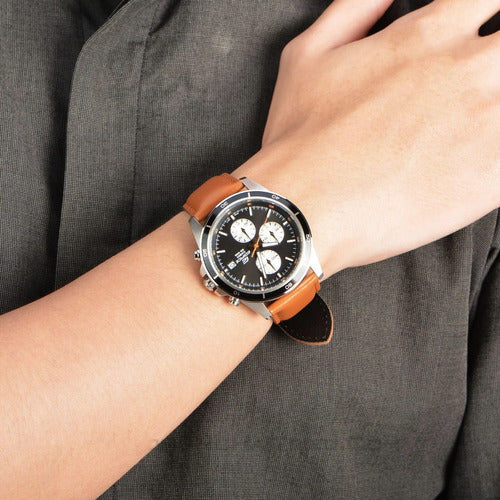 Reloj Edifice casual correa de cuero EFR-526L-1BV