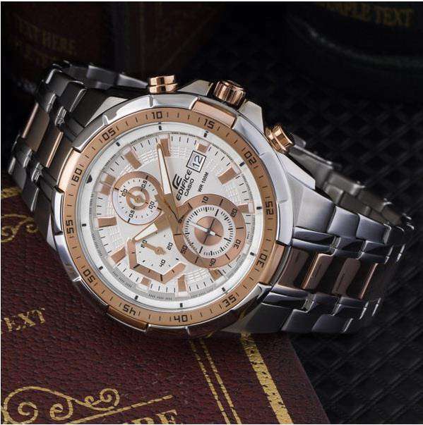 Reloj Edifice casual correa de acero inoxidable EFR-539SG-7A5V