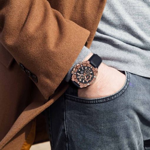 Reloj Edifice casual correa de cuero EFR-569BL-1AV