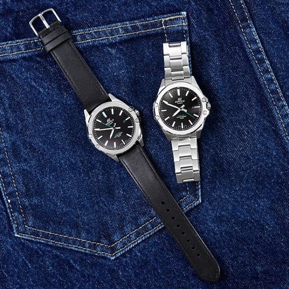 Reloj Edifice casual correa de cuero EFR-S107L-1AV