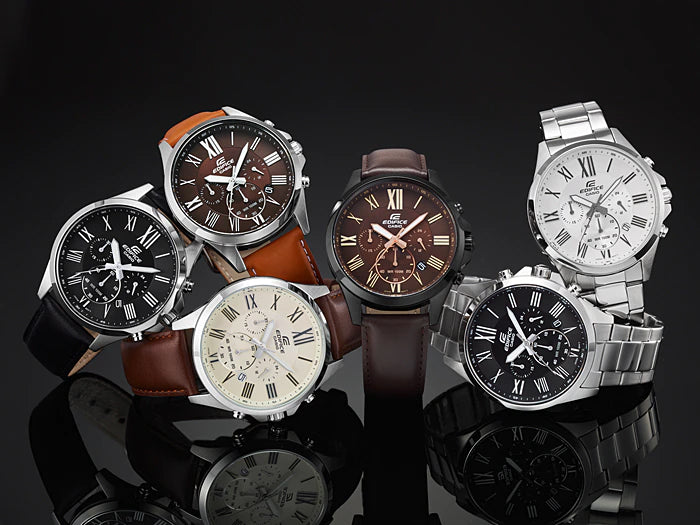 Reloj Edifice casual correa de acero inoxidable EFV-500D-1AV