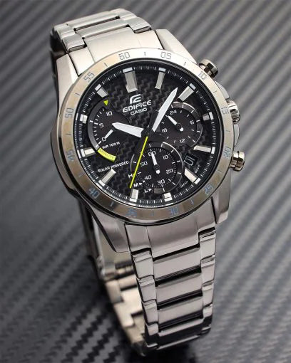 Reloj Edifice casual correa de acero inoxidable EQS-930DC-1AV