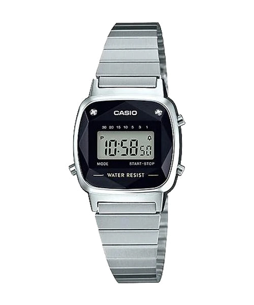 Reloj Vintage casual correa de acero inoxidable LA-670WAD-1