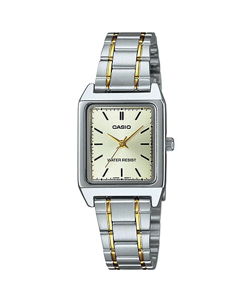 Reloj casual correa de acero inoxidable LTP-V007SG-9E