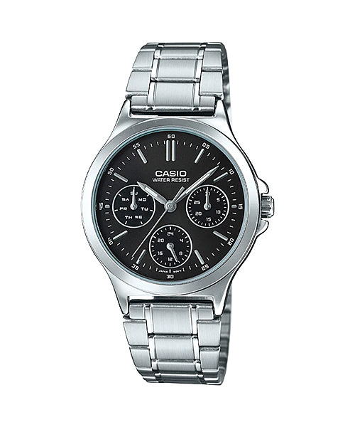 Reloj casual correa de acero inoxidable LTP-V300D-1A