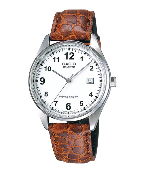 Reloj casual correa de cuero MTP-1175E-7B