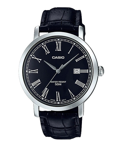 Reloj casual correa de cuero MTP-E149L-1BV