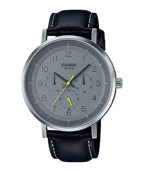 Reloj casual correa de cuero MTP-E314L-8BV