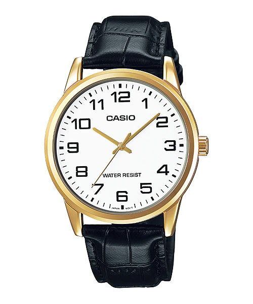 Reloj casual correa de cuero MTP-V001GL-7B