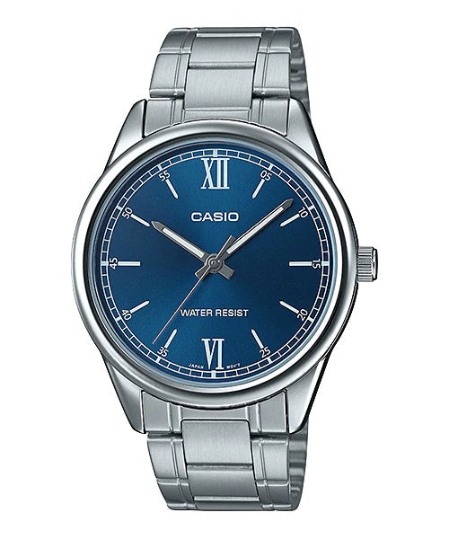 Reloj casual correa de acero inoxidable MTP-V005D-2B2