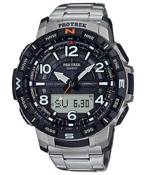 Reloj Protrek deportivo correa de titanio PRT-B50T-7