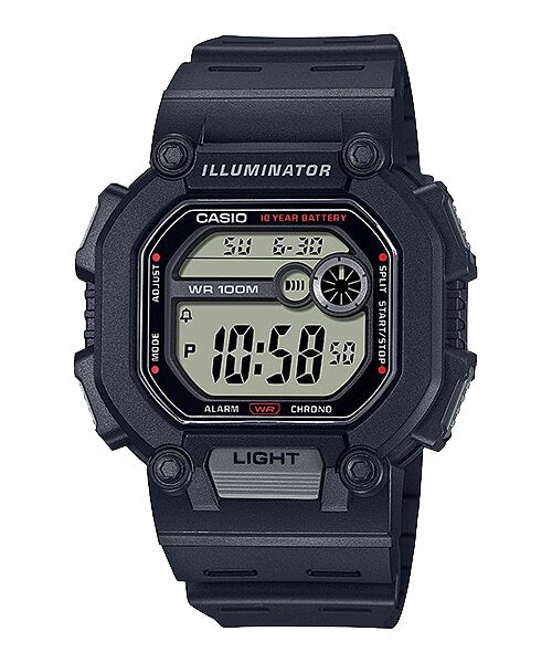 Reloj casual correa de resina W-737H-1AV