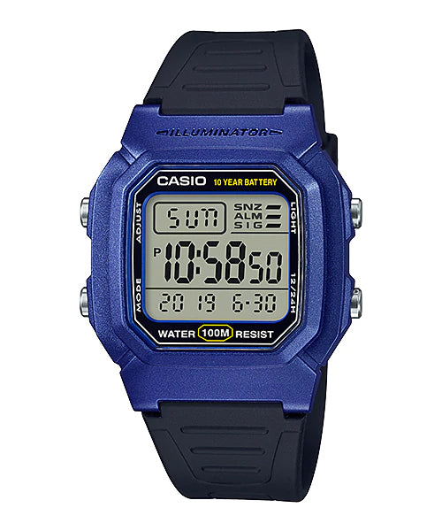 Reloj casual correa de resina W-800HM-2AV