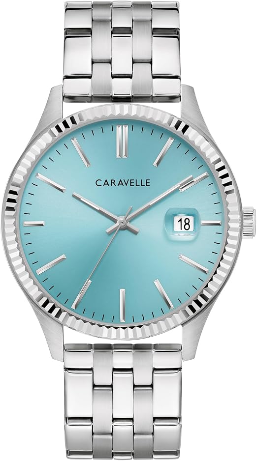 Caravelle by Bulova Dress Chronograph Esfera Azul / Tono Plateado — 43B174