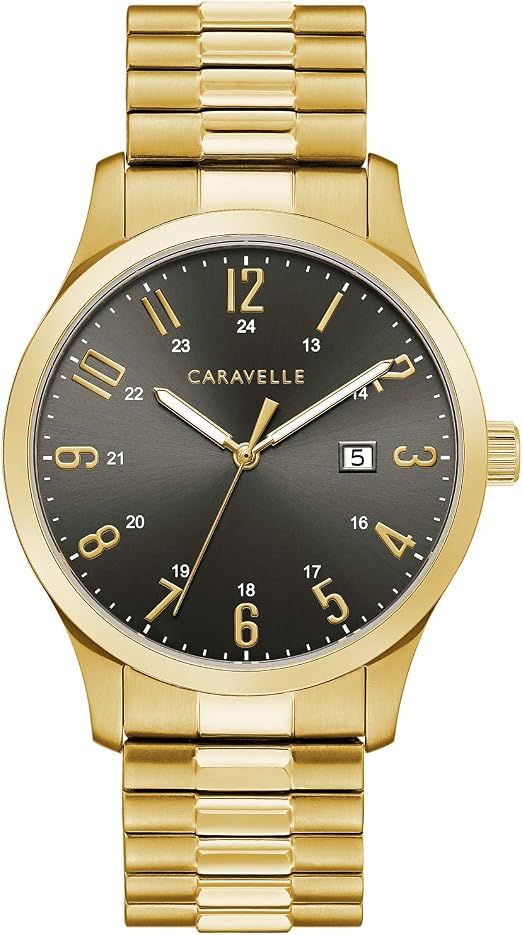 Caravelle by Bulova 44B126 — Traditional Esfera Gris / Tono Dorado