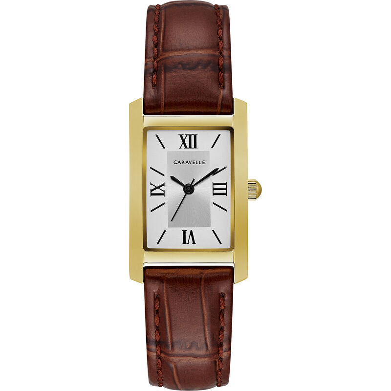 Caravelle by Bulova 44L234 — Dress Classic Esfera Plateada / Cuero Café