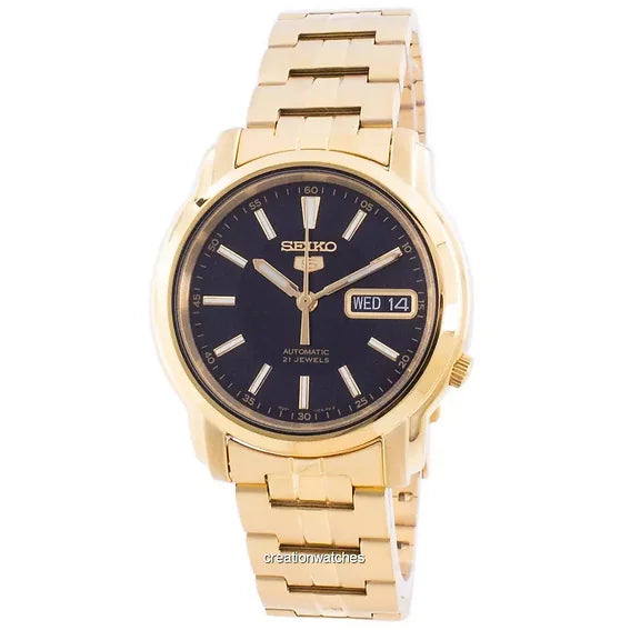 Reloj Seiko 5 Automático con Esfera Negra SNKL88K1