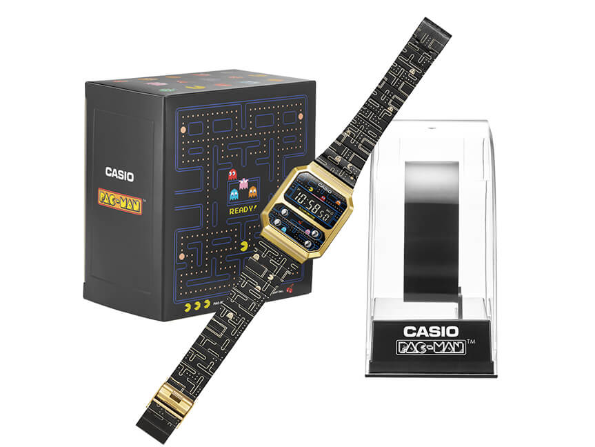 Reloj Vintage casual correa de acero inoxidable A-100WEPC-1B