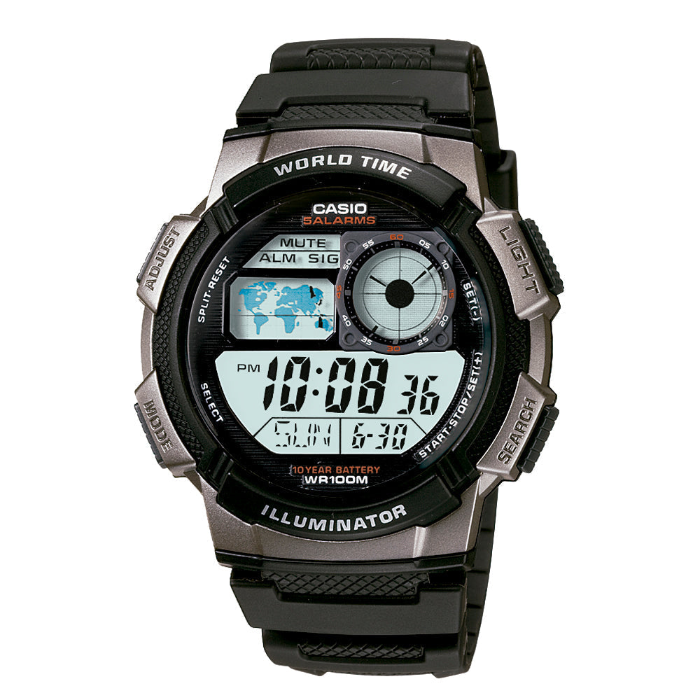 Reloj casual correa de resina AE-1000W-1BV