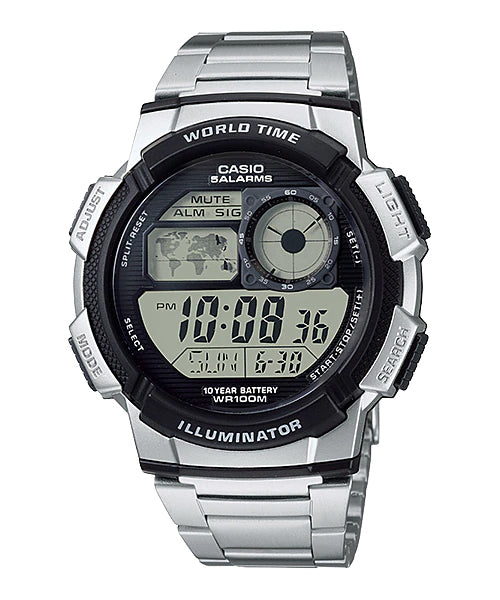 Reloj casual correa de acero inoxidable AE-1000WD-1AV