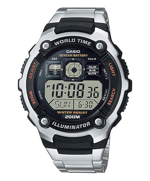 Reloj casual correa de acero inoxidable AE-2000WD-1AV