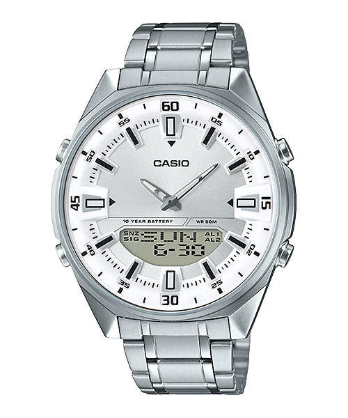 Reloj casual correa de acero inoxidable AMW-830D-7AV