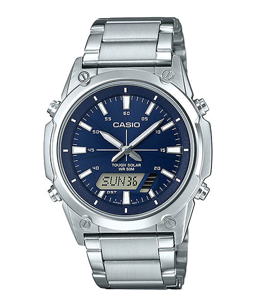 Reloj casual correa de acero inoxidable AMW-S820D-2AV