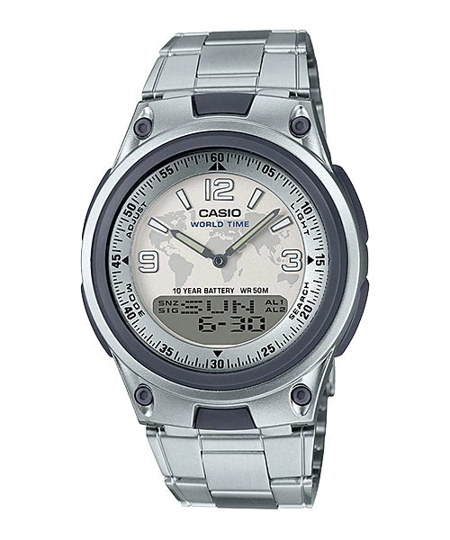 Reloj casual correa de acero inoxidable AW-80D-7A2V