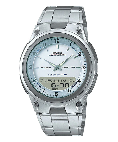 Reloj casual correa de acero inoxidable AW-80D-7AV