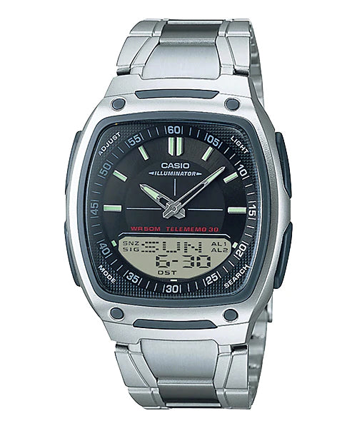 Reloj casual correa de acero inoxidable AW-81D-1AV