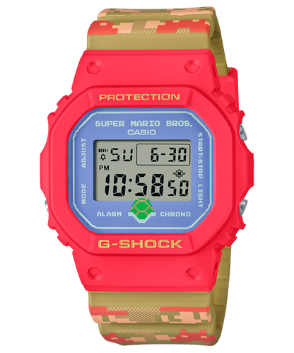 Edición especial Super Mario Brothers reloj G-Shock deportivo correa de resina DW-5600SMB-4