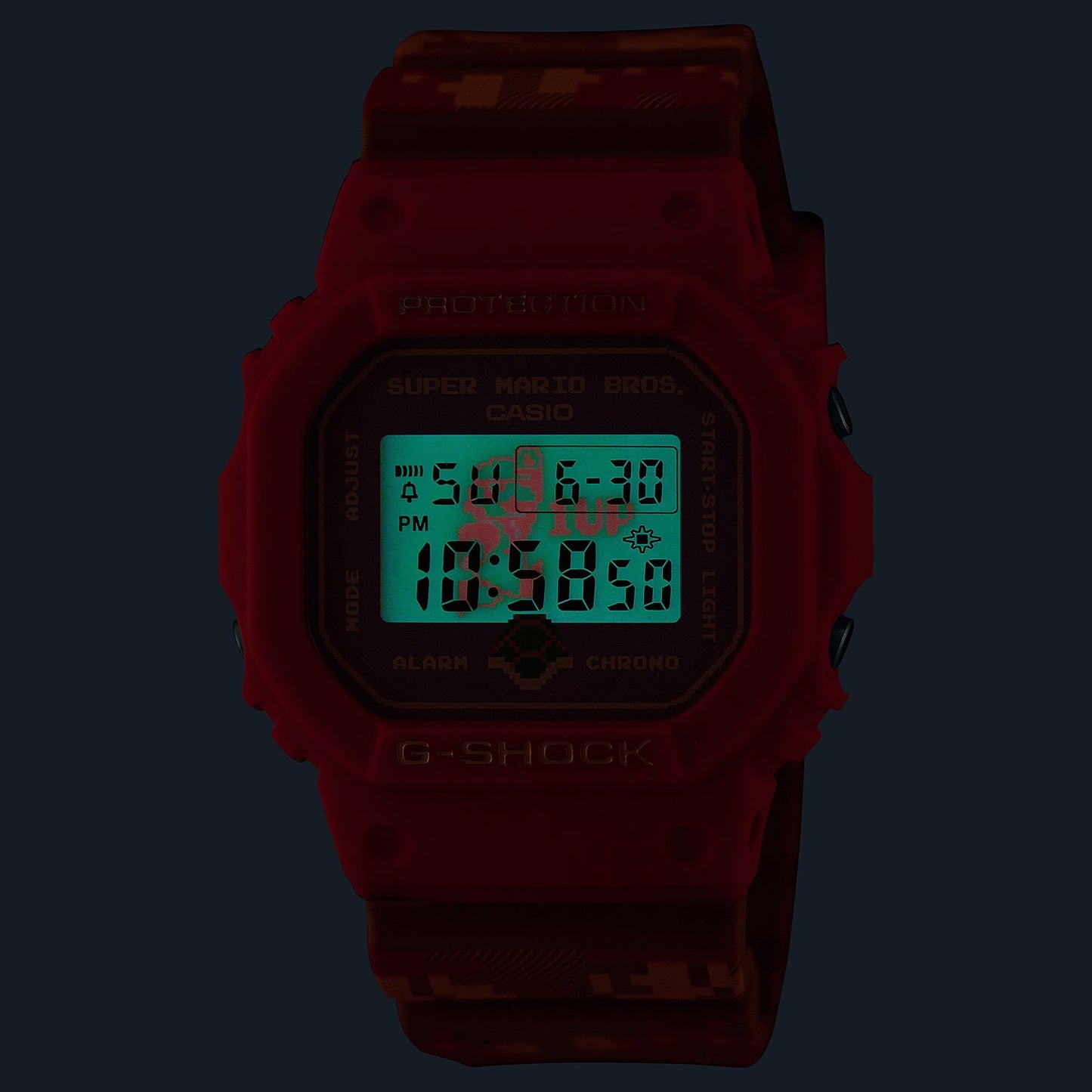 Edición especial Super Mario Brothers reloj G-Shock deportivo correa de resina DW-5600SMB-4