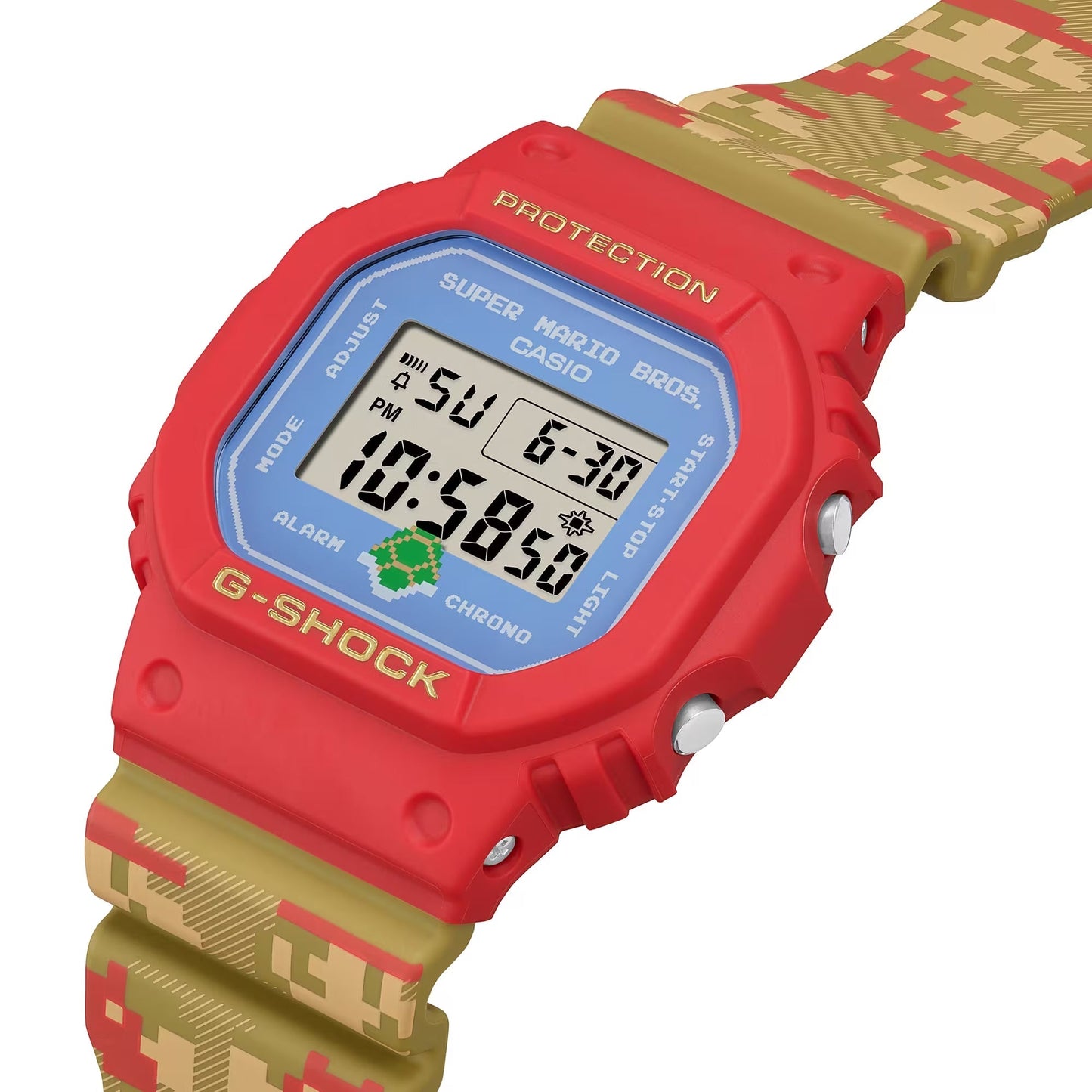 Edición especial Super Mario Brothers reloj G-Shock deportivo correa de resina DW-5600SMB-4