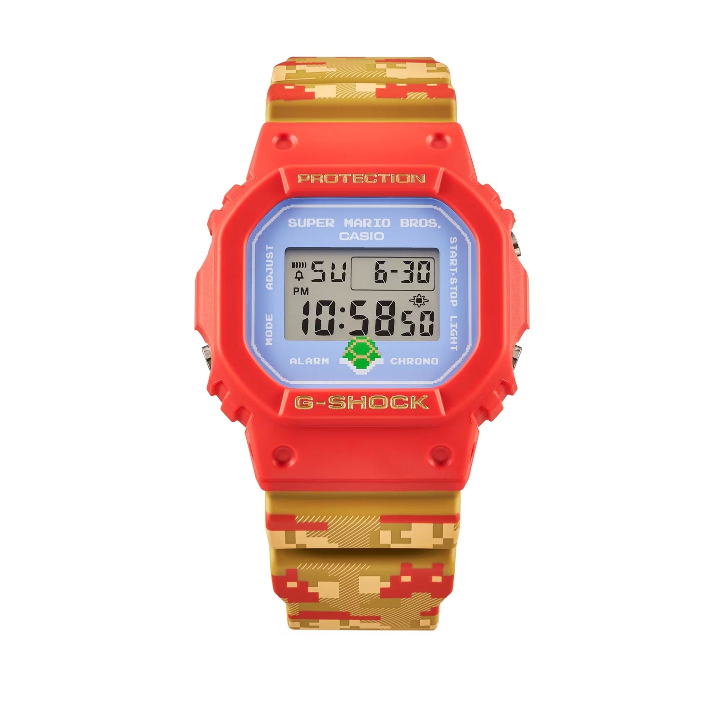 Edición especial Super Mario Brothers reloj G-Shock deportivo correa de resina DW-5600SMB-4