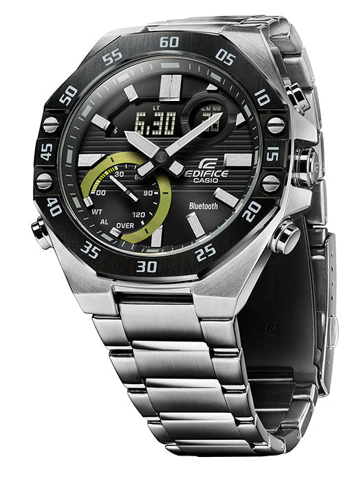 Reloj Edifice casual correa de acero inoxidable ECB-10DB-1A