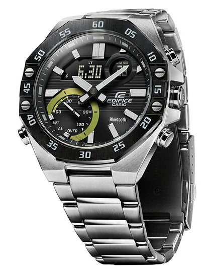 Reloj Edifice casual correa de acero inoxidable ECB-10DB-1A