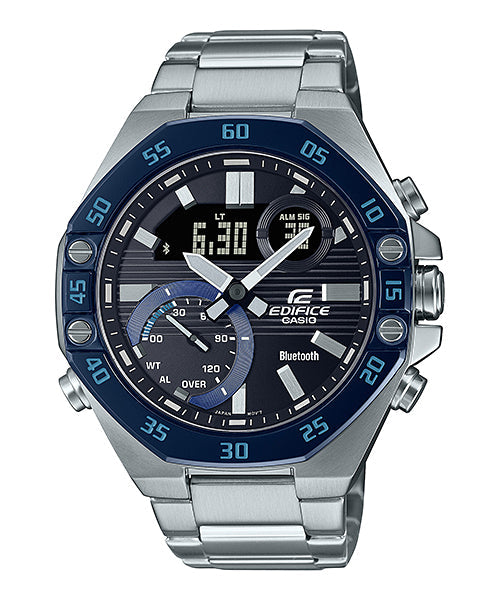 Reloj Edifice casual correa de acero inoxidable ECB-10DB-1B