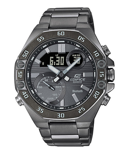 Reloj Edifice casual correa de acero inoxidable ECB-10DC-1B