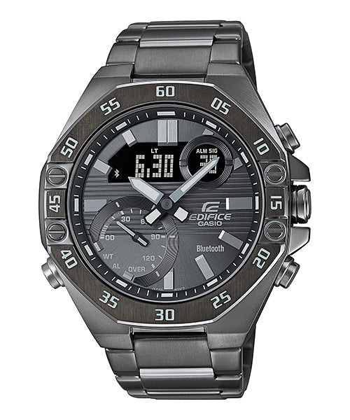 Reloj Edifice casual correa de acero inoxidable ECB-10DC-1B
